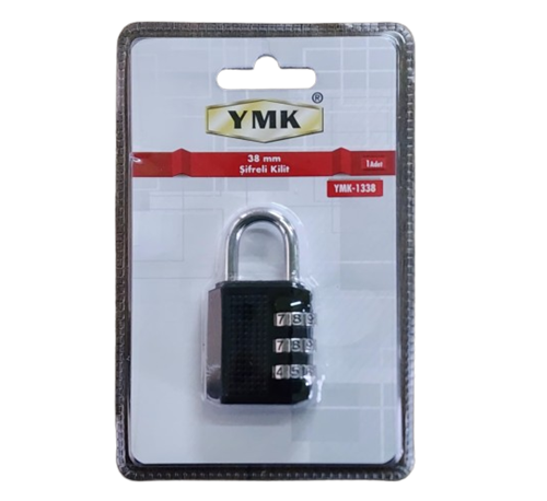 YMK ŞİFRELİ ASMA KİLİT GRİ 38 MM / 10